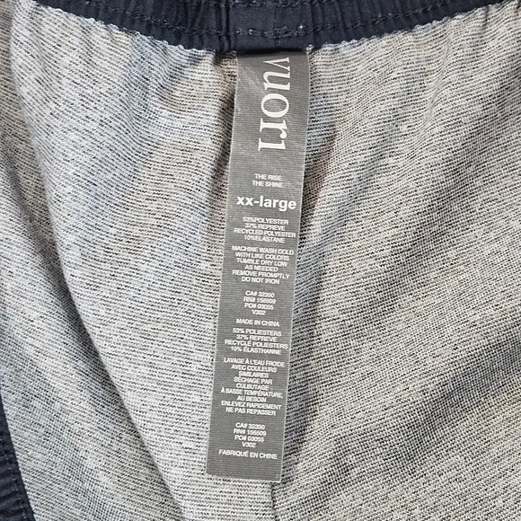 Vuori Shorts Mens Blue Black XXL Lined Athletic Gym Training Performance Workout - Picture 4 of 9